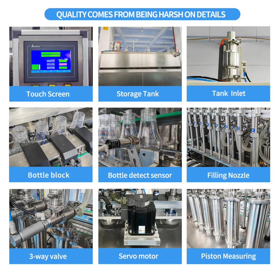 Shanghai Factory Fully Automatic Edible Cooking Vegetable Olive Mustard Coconut Oil Liquid Glass Plastic Bottle Filling Machine with High Accuracy