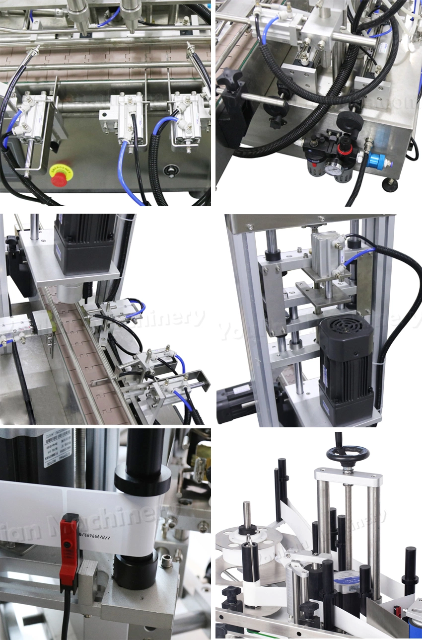 Automatic 2 Heads Hand Wash Dishwashing Paste Face Cream Liquid Shampoo Oil Small Bottle Jar Filling Capping Labeling Machine
