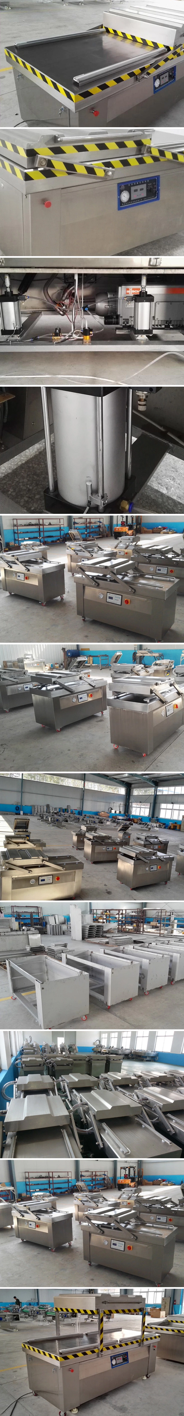 Dz800/2s Double Chamber Food Packer Packaging/Pack/Vacuum Packing Machine for Meat Chicken Fish