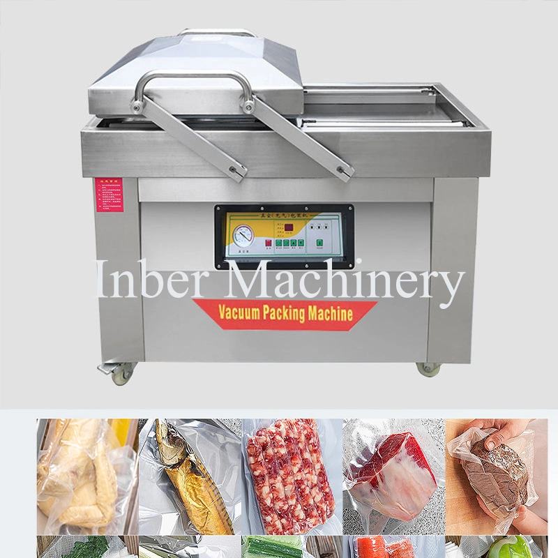 Desktop Hydroformed Food Packers Chamber Automatic Commercial Double Chamber Vacuum Sealing Packing Machine with Stainless Steel Body
